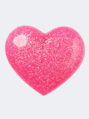 Crocs 3D Glitter Heart Unisex Lifestyle Pins Pink