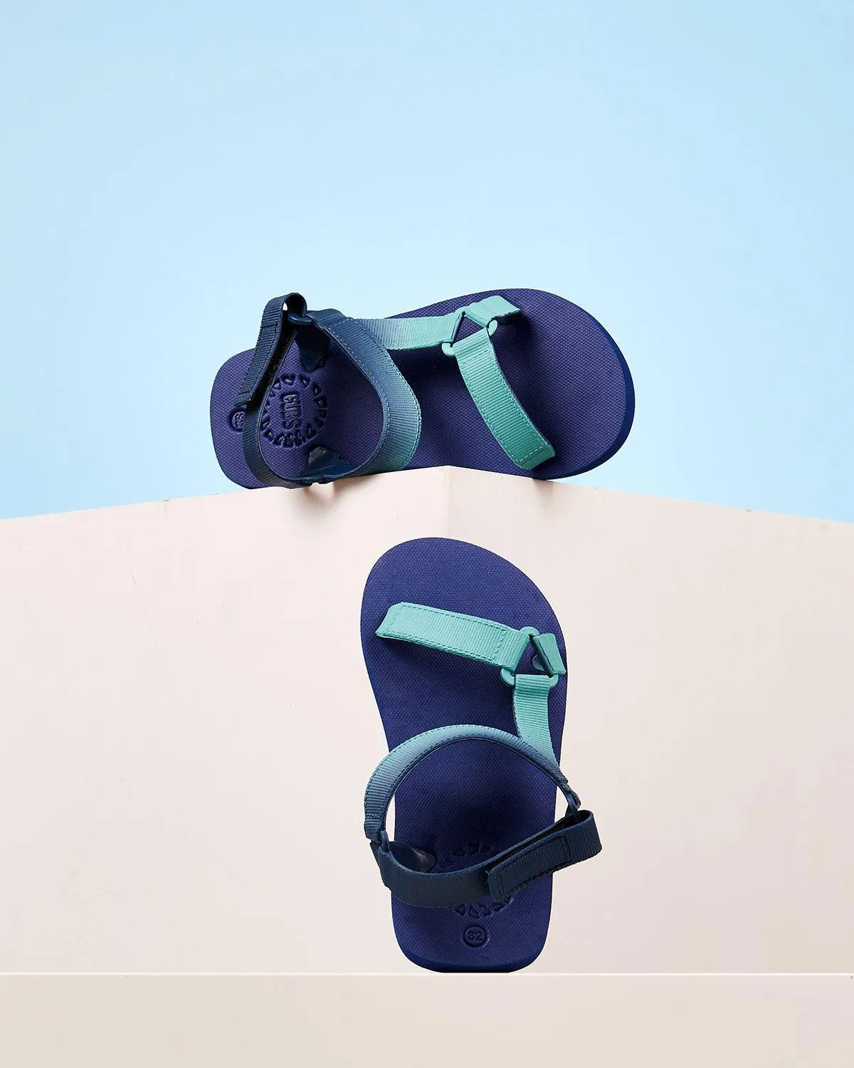 Cubs Navy-Turquoise Boys Sporty Sling Sandal