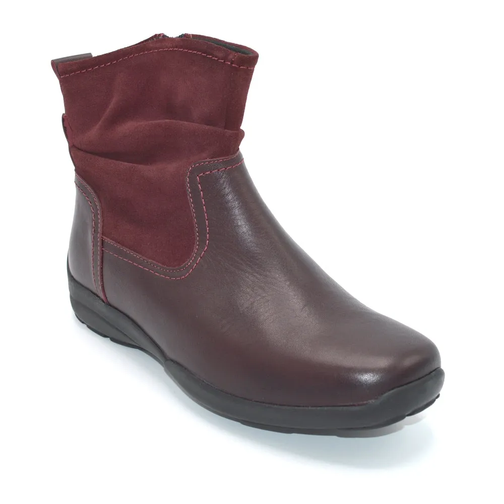 DB Foxton Ladies Wider Fit Ankle Boot -(6E Fitting) -Burgundy