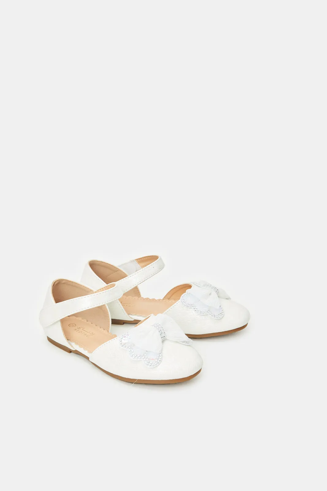 Girls White Bow Sandal