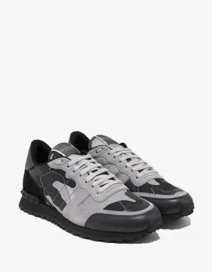 Grey & Silver Camouflage Rockrunner Trainers