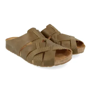 Haflinger Dana Slide Sandal (Women) - Verotrenza Kaky