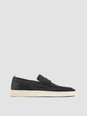 HERBIE 001 - Black Suede Penny Loafers