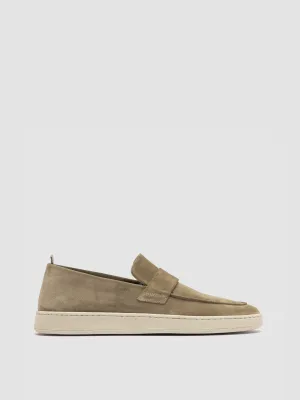 HERBIE 001 - Taupe Suede Penny Loafers