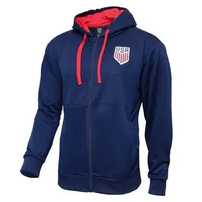 International Soccer Adult Unisex Half Zip-Up Hooded Fleece Hoodie Team Logo