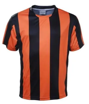 Kids Striped Football Jersey - Black/Orange