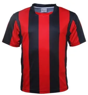 Kids Striped Football Jersey - Black/Red