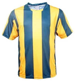 Kids Striped Football Jersey - Green/Gold