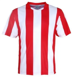 Kids Striped Football Jersey - Red/White