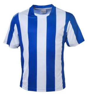 Kids Striped Football Jersey - Royal/White