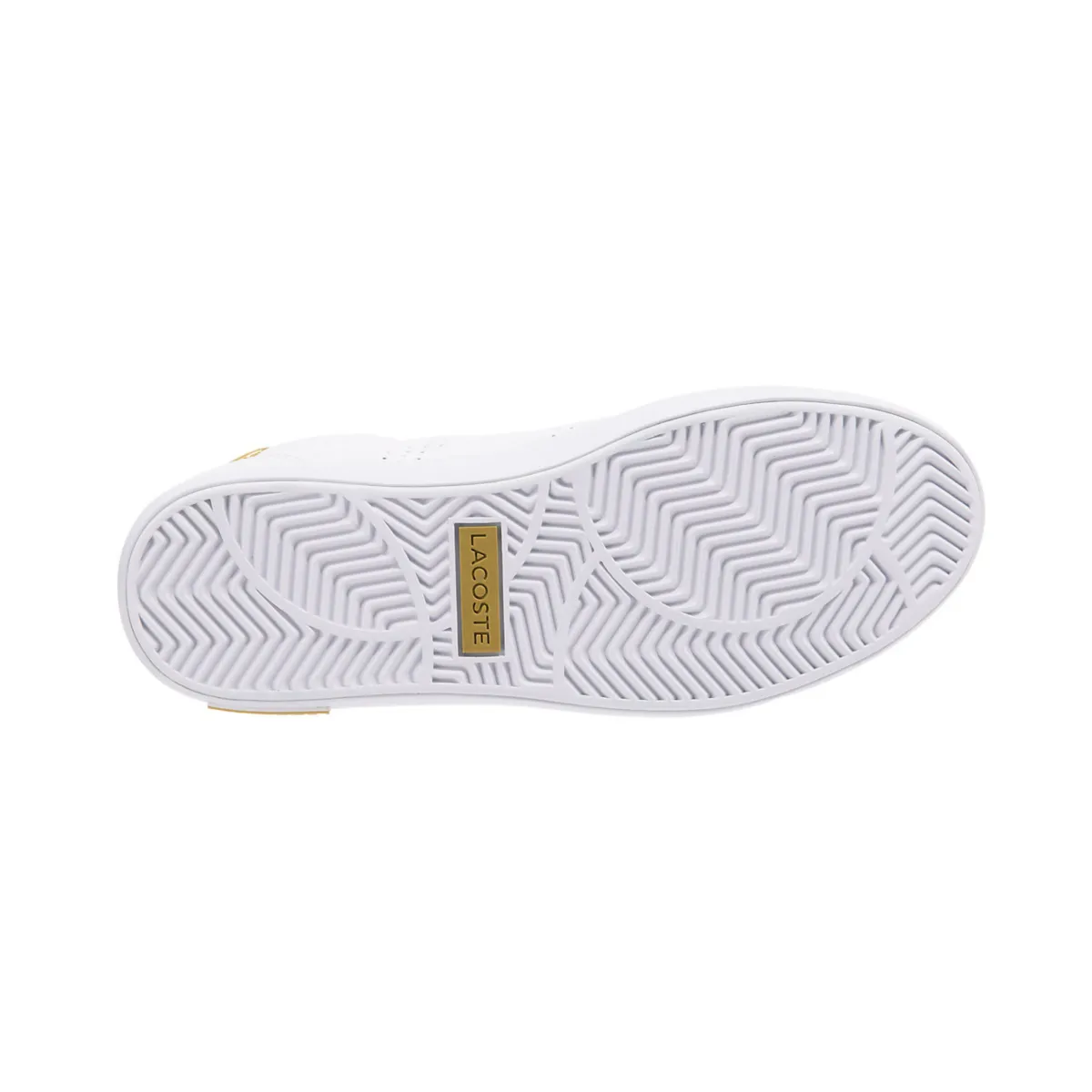 LACOSTE 7-45SFA0034216 POWERCOURT 2.0 WMN'S (Medium) White/Gold Leather & Synthetic Lifestyle Shoes