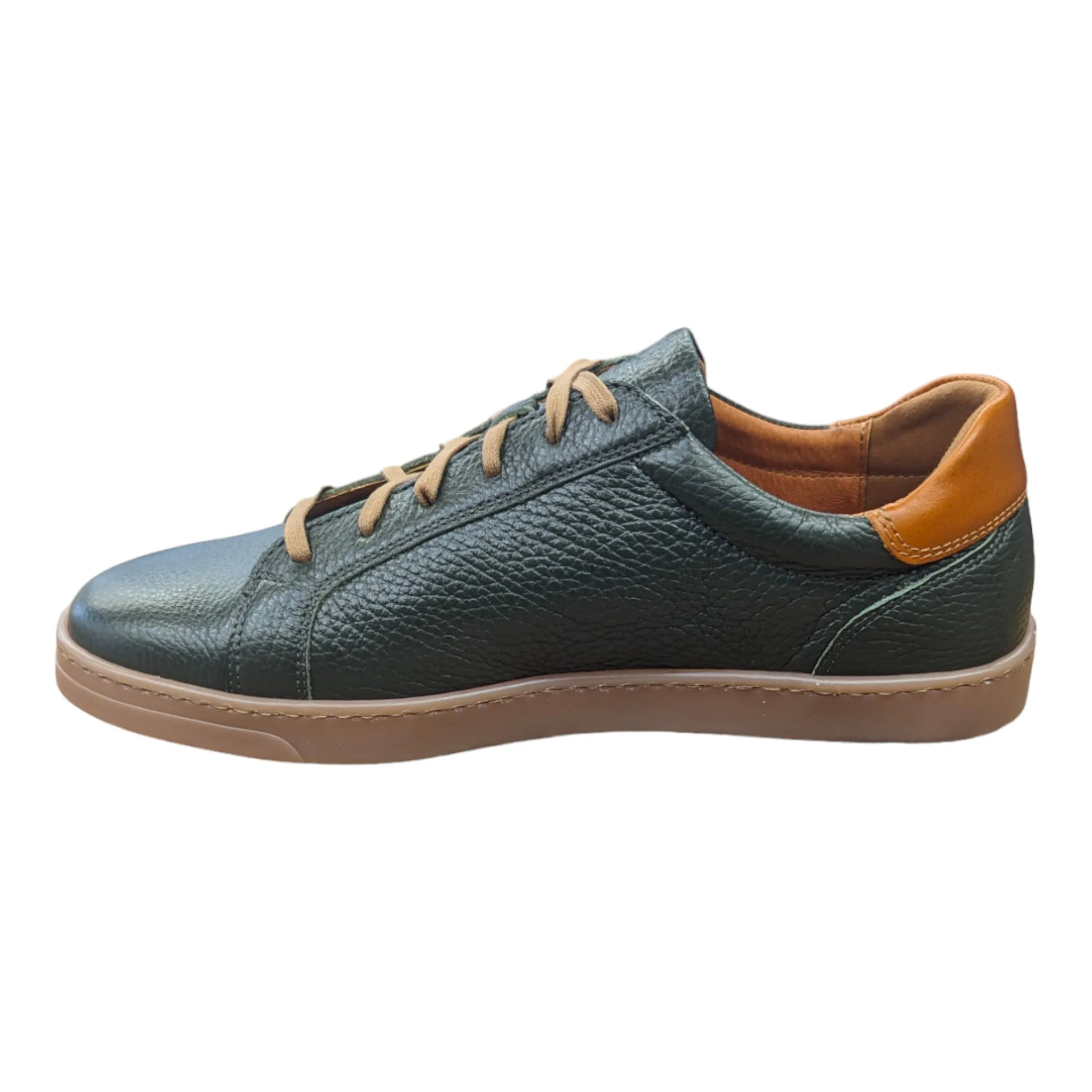 Lacuzzo Luxury Italian Leather Trainers 2964 Green