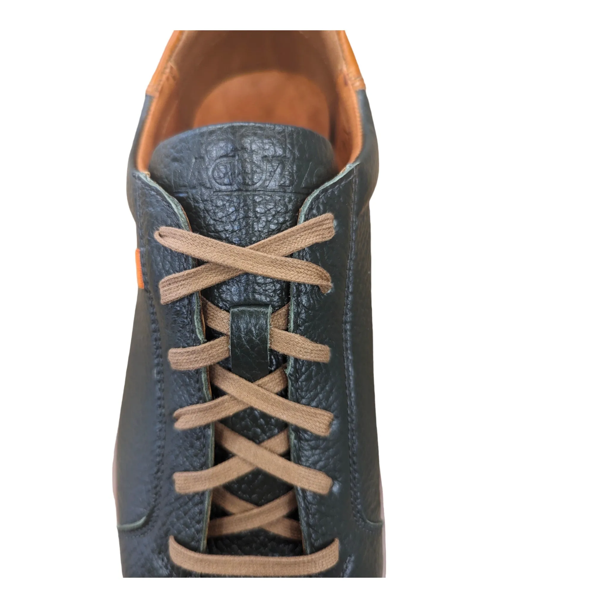 Lacuzzo Luxury Italian Leather Trainers 2964 Green