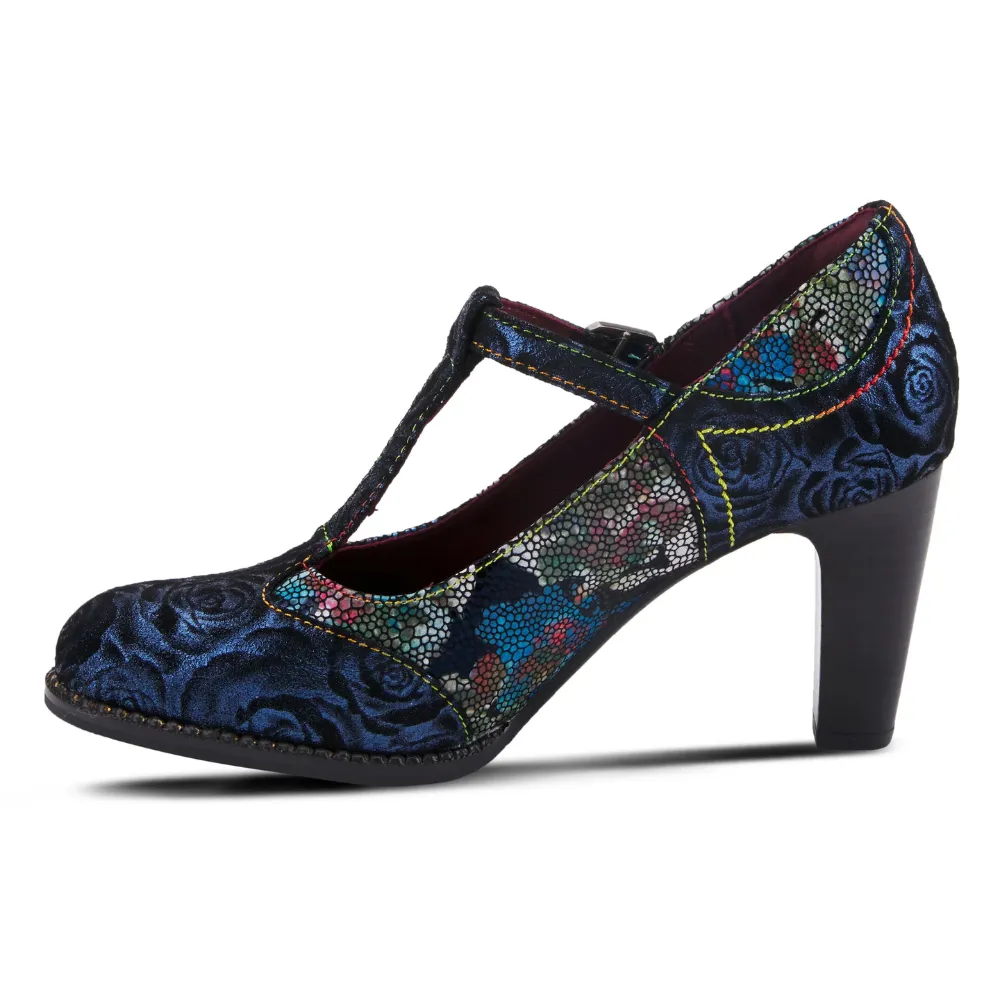 L'Artiste By Spring Step Mazie Navy Multi Heel (Women's)