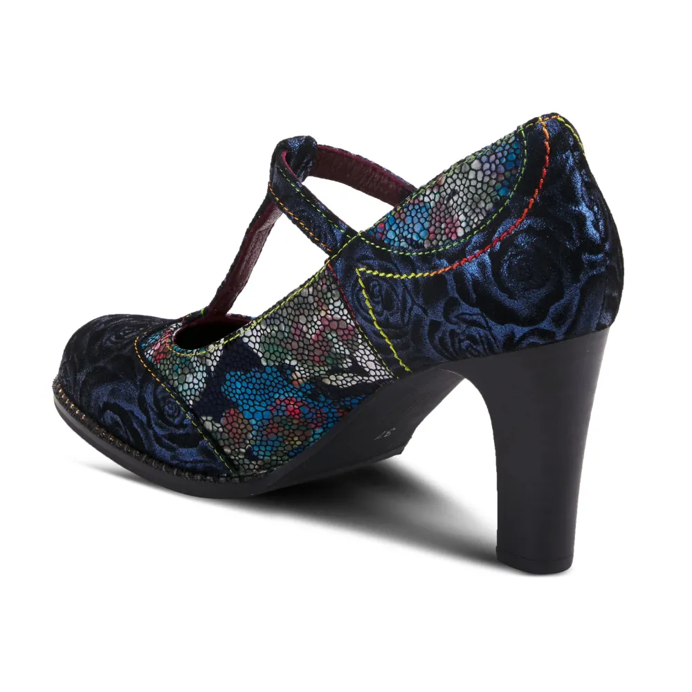 L'Artiste By Spring Step Mazie Navy Multi Heel (Women's)