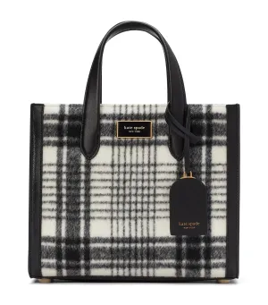 Manhattan Studio Plaid Small Tote French Cream Multi