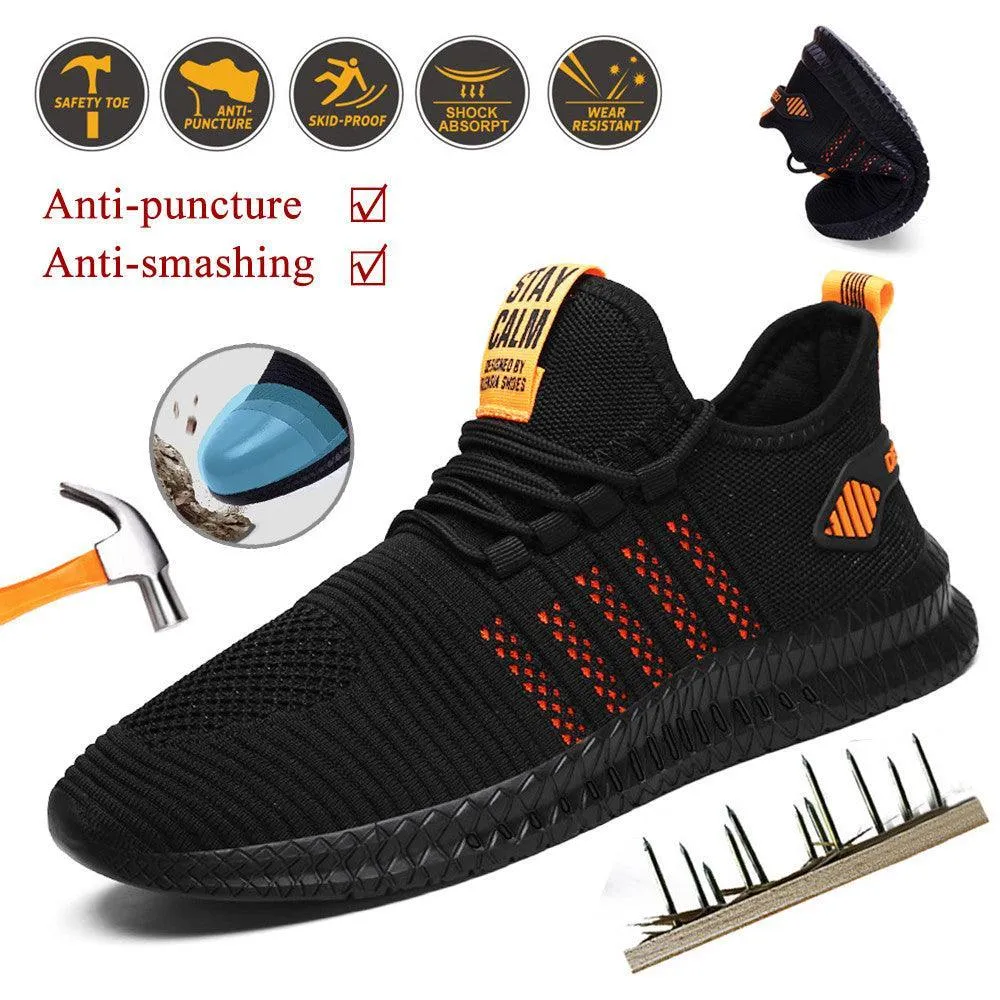 Men’s Indestructible Steel Toe Safety Sneakers – Anti-Puncture