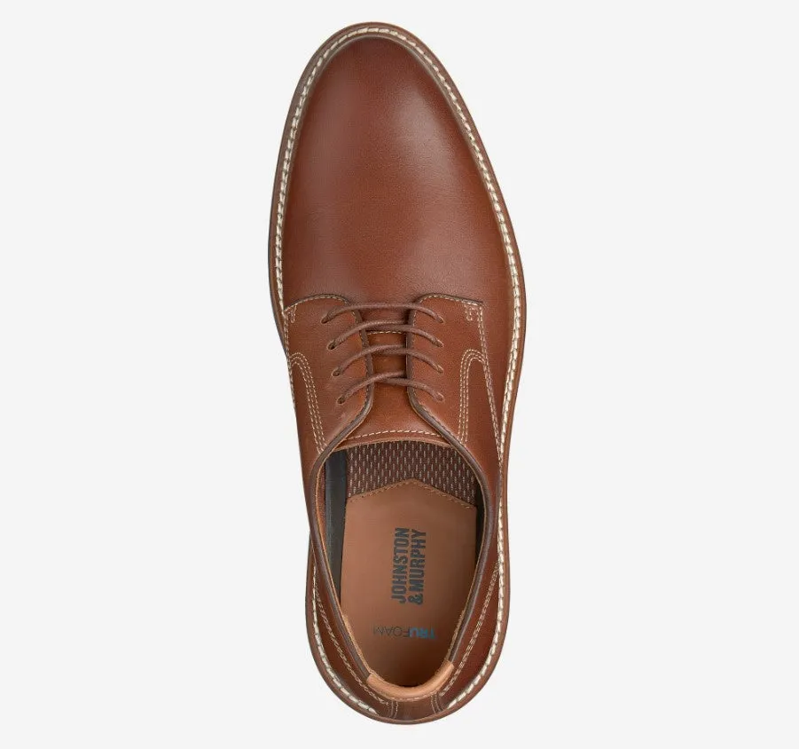 Men's Johnston & Murphy Upton Plain Toe 206896 Color: Tan Full Grain