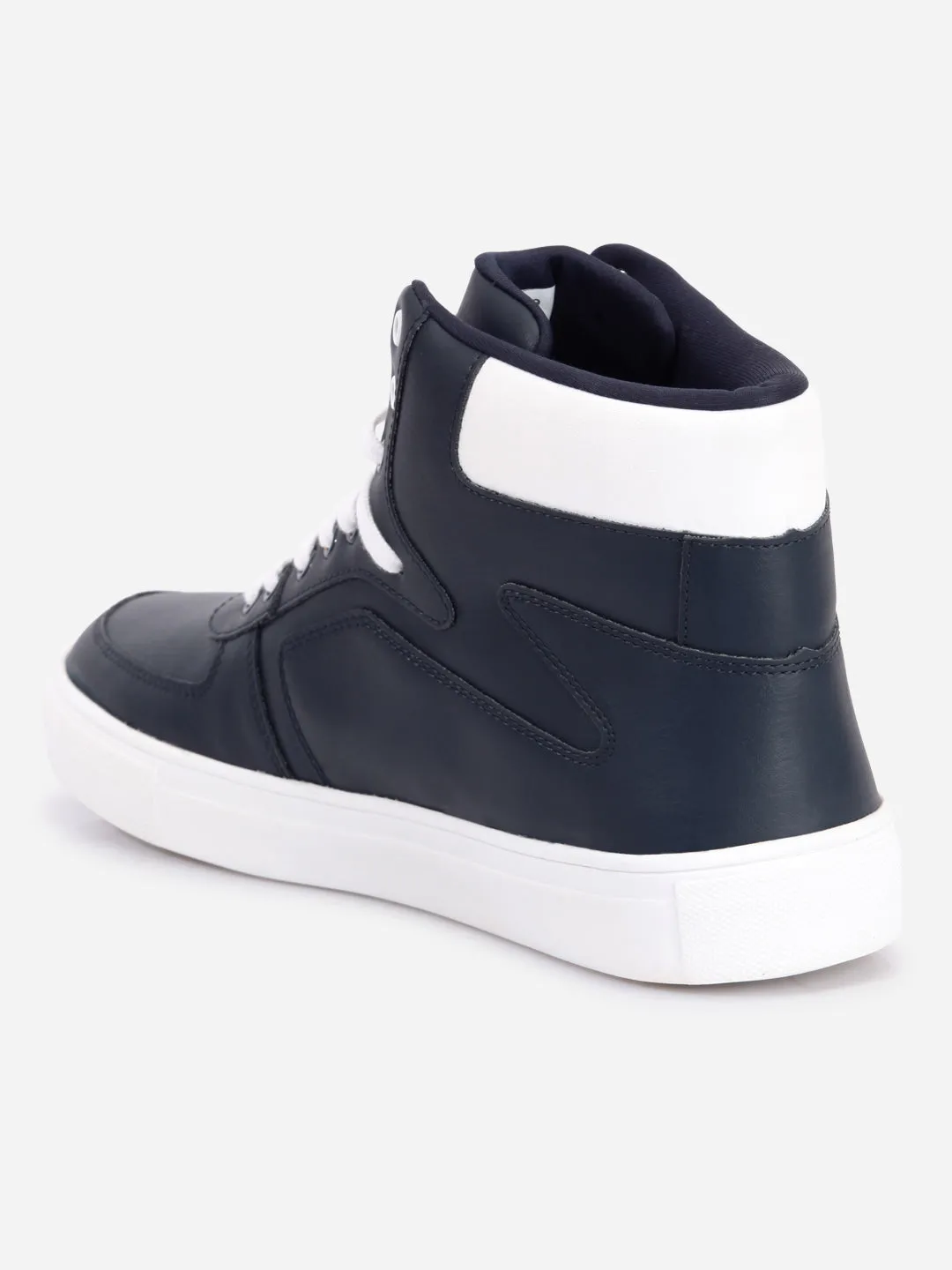 Men's Navy Ankle Top Active Graphic Sneaker (IX1063)