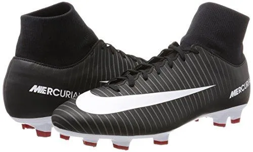 Mercurial Victory Vi Dynamic Fit FirmGround Soccer Cleat 7.5 DM Us Blk Wht Drk Grey Red