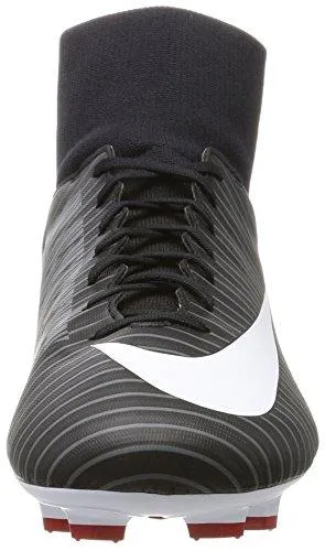 Mercurial Victory Vi Dynamic Fit FirmGround Soccer Cleat 7.5 DM Us Blk Wht Drk Grey Red