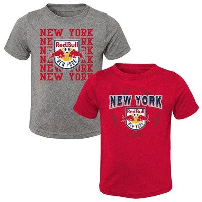 MLS New York Red Bulls Toddler 2pk Poly T-Shirt Team Officially Licensed, 2T