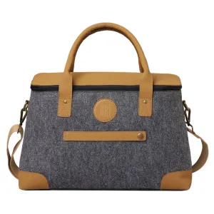 Mona B Unisex Messenger | Small Overnighter Bag for upto 14" Laptop/Mac Book/Tablet with Stylish Design: Arctic Dark Grey