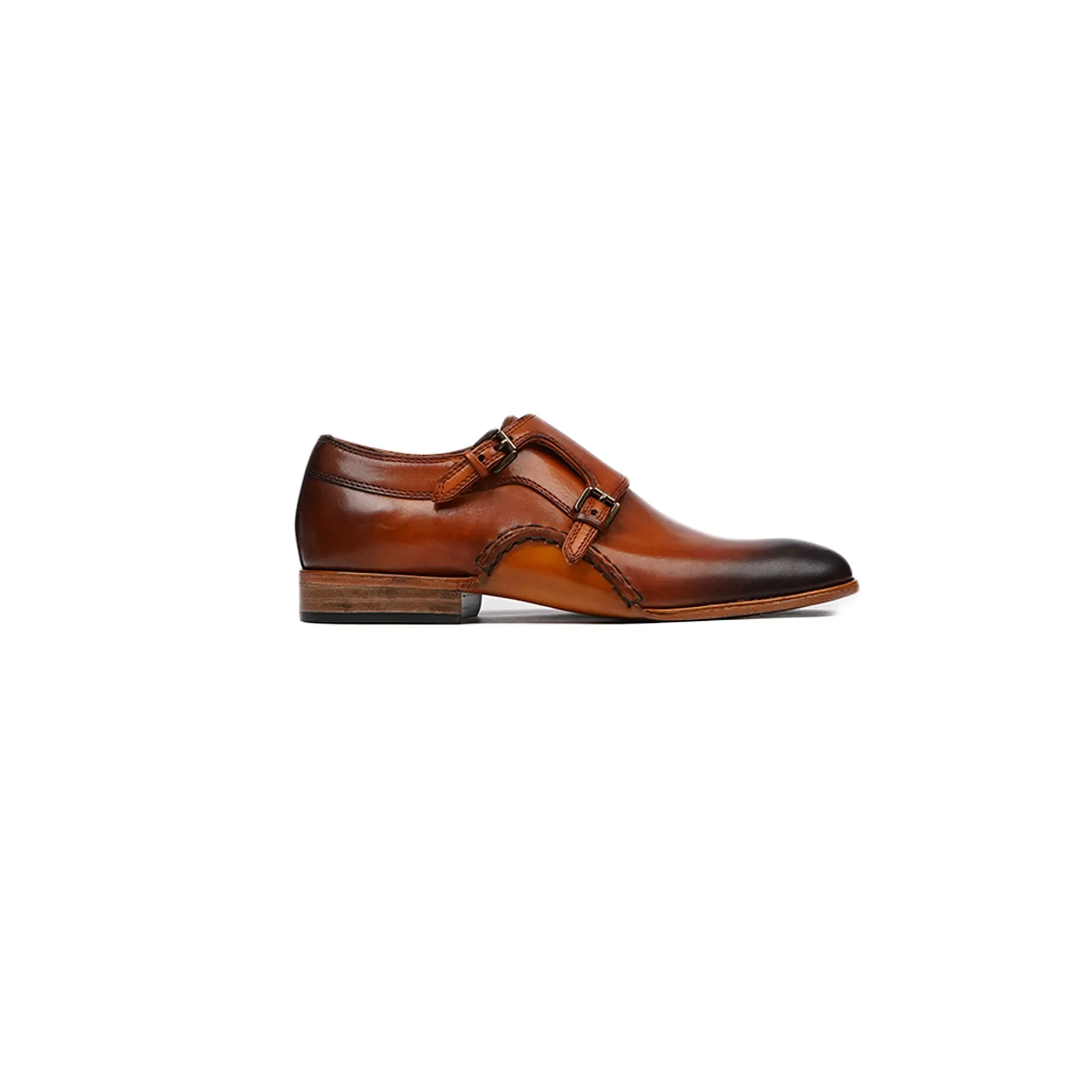 Montijo - Kid's Burnish Tan Calf Leather Double Monkstrap (5-12 Years Old)