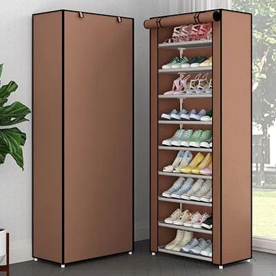 Multi-layer Dust-proof Shoe Cabinet Folding Non-woven Cloth Shoe Storage Stand Holder DIY Assembly Shoe Organizer Rack