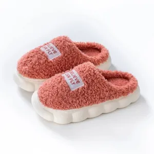 OCW Women Slippers Comfortable Anti-slip Slip On Fluffy Home Sandals