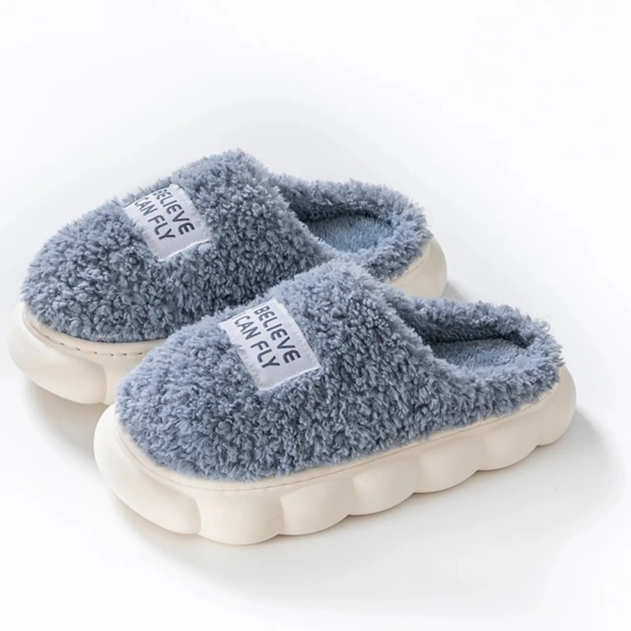 OCW Women Slippers Comfortable Anti-slip Slip On Fluffy Home Sandals