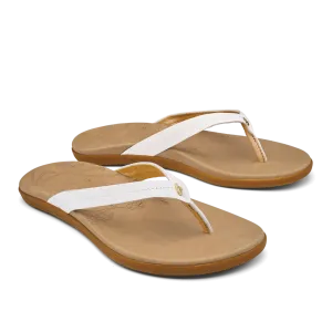 Olukai Women's Honu / Bright White / Golden Sand