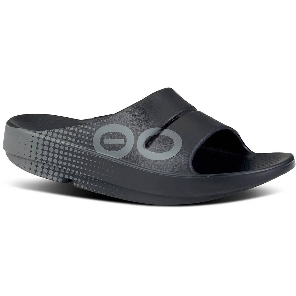 OOFOS Men's OOahh Sport Slide - Black Matrix