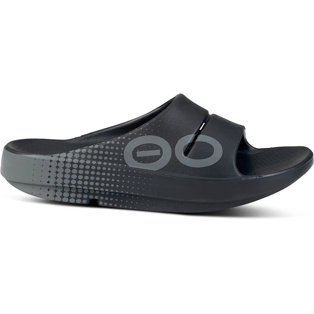 OOFOS Men's OOahh Sport Slide - Black Matrix