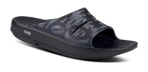 OOFOS Mens Ooahh Sport Slide Sandal Black Camo