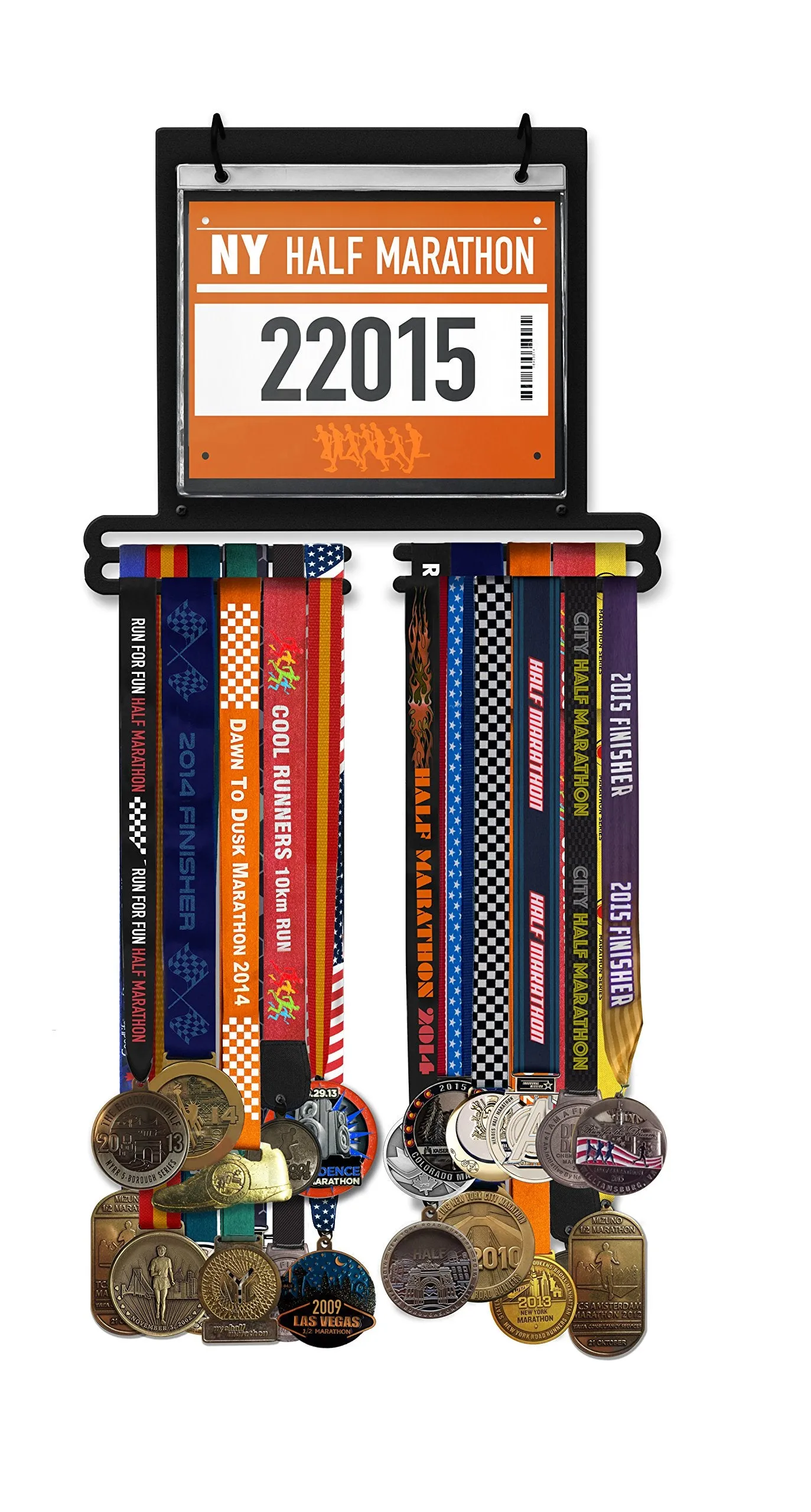 Race Medal Display Running Medal Hanger Display Marathon Medal Display Case Holds 40