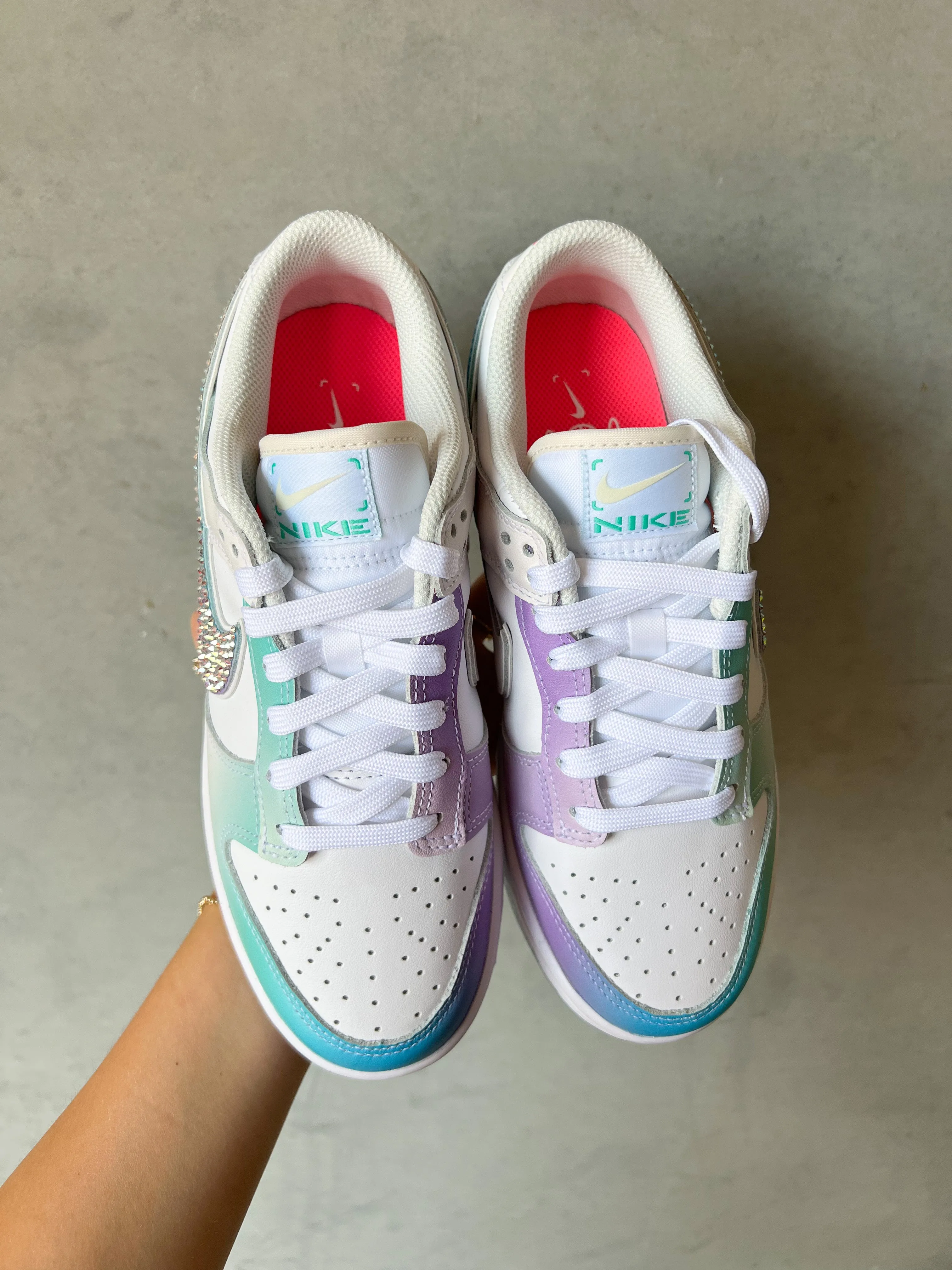 Rare Ombré Swarovski Womens Nike Dunk Shoes