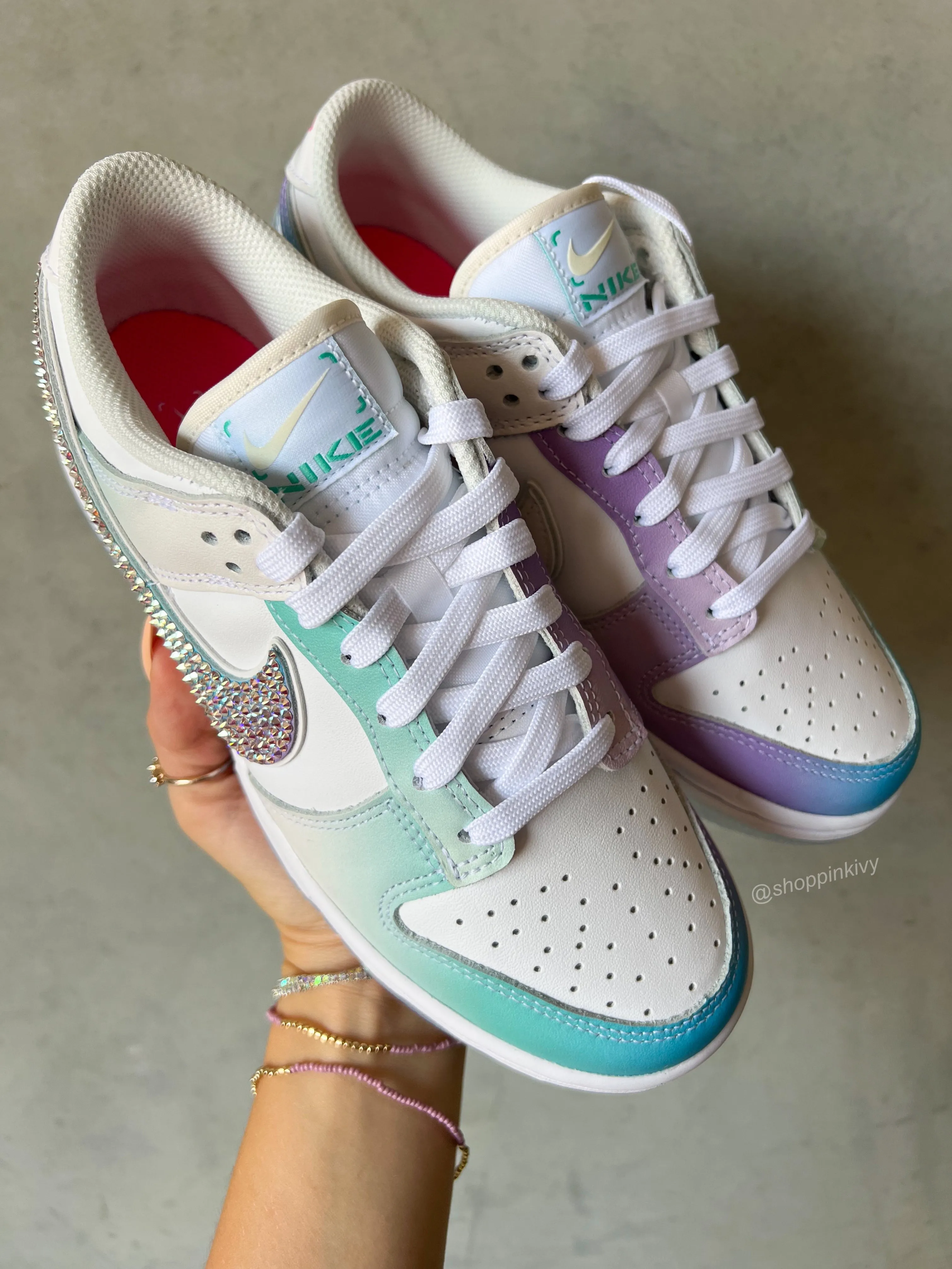 Rare Ombré Swarovski Womens Nike Dunk Shoes