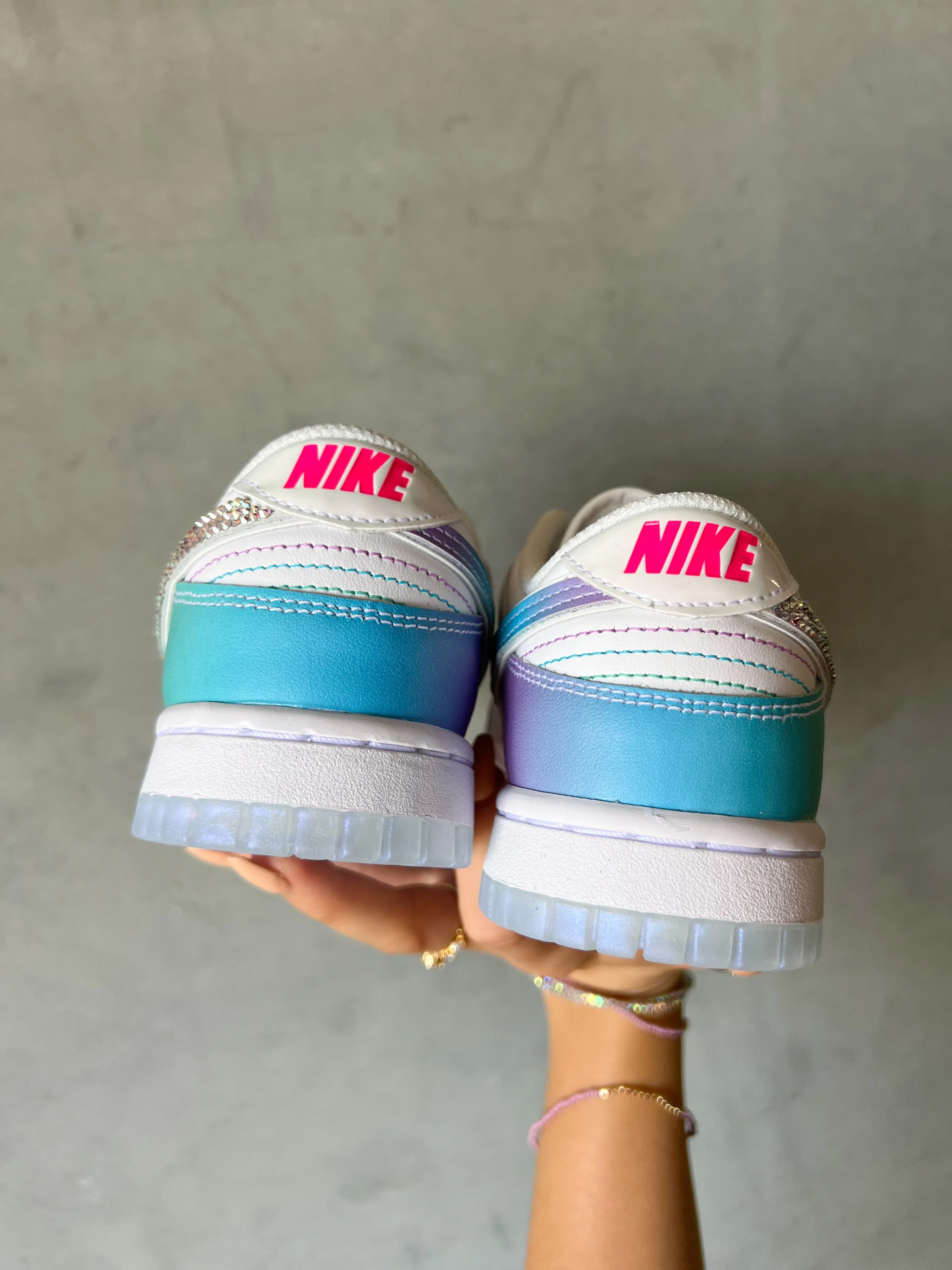 Rare Ombré Swarovski Womens Nike Dunk Shoes