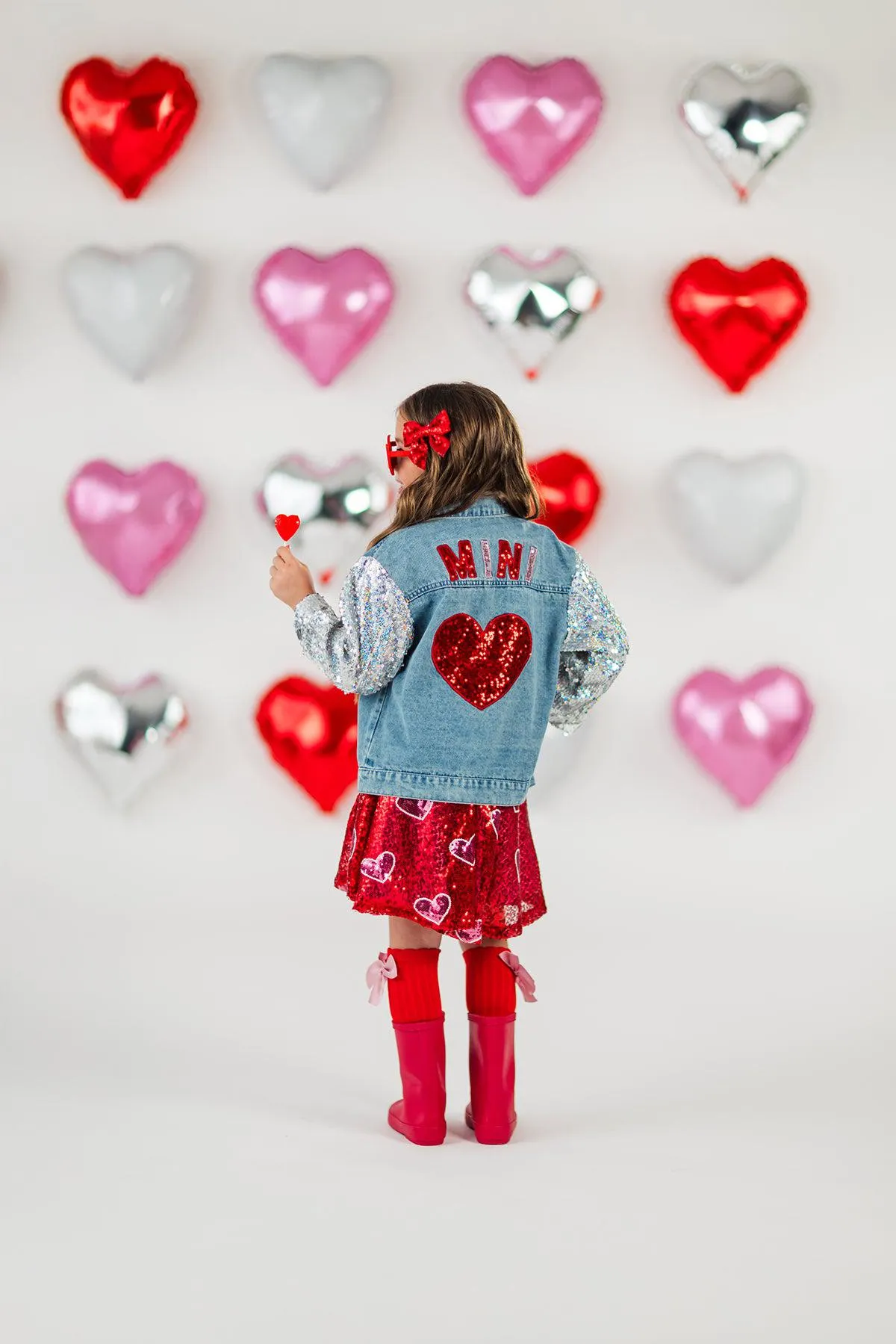 Red Sequin Hearts Dress