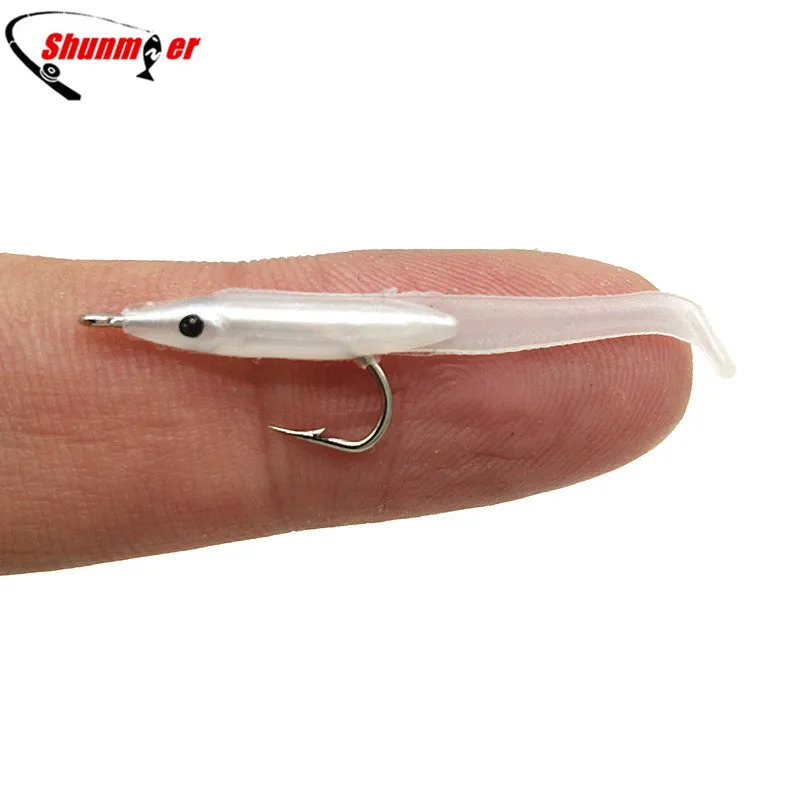 SHUNMIER 30pcs 0.3g 35mm Eel Fishing Lure Pesca Peche Tackle Wobblers Fish Lures Carp Leurre Souple Isca Artificial Soft baits