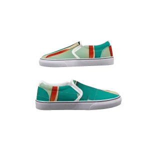 So#2 Men's Slip On Sneakers abstract print