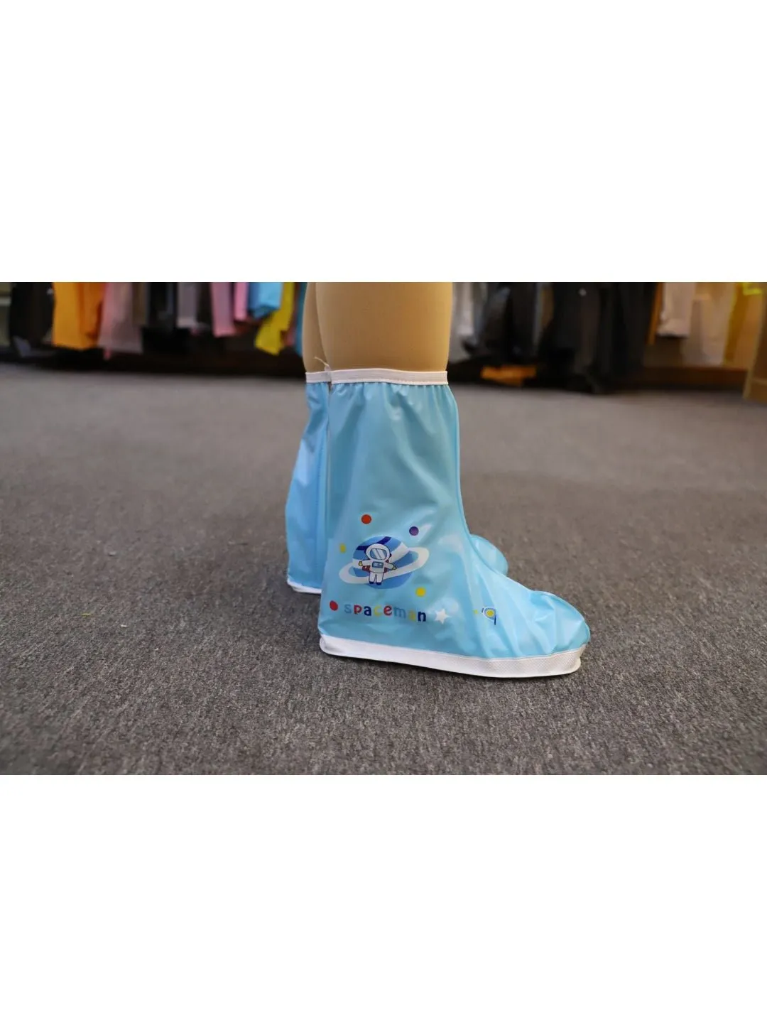 Space Adventure Waterproof Rain Shoe Covers for Boys