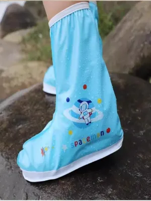 Space Adventure Waterproof Rain Shoe Covers for Boys