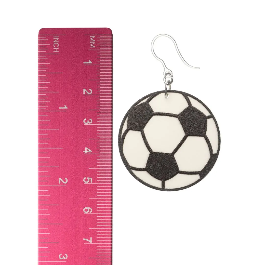 Sports Drop Dangles Hypoallergenic Earrings for Sensitive Ears Made with Plastic Posts