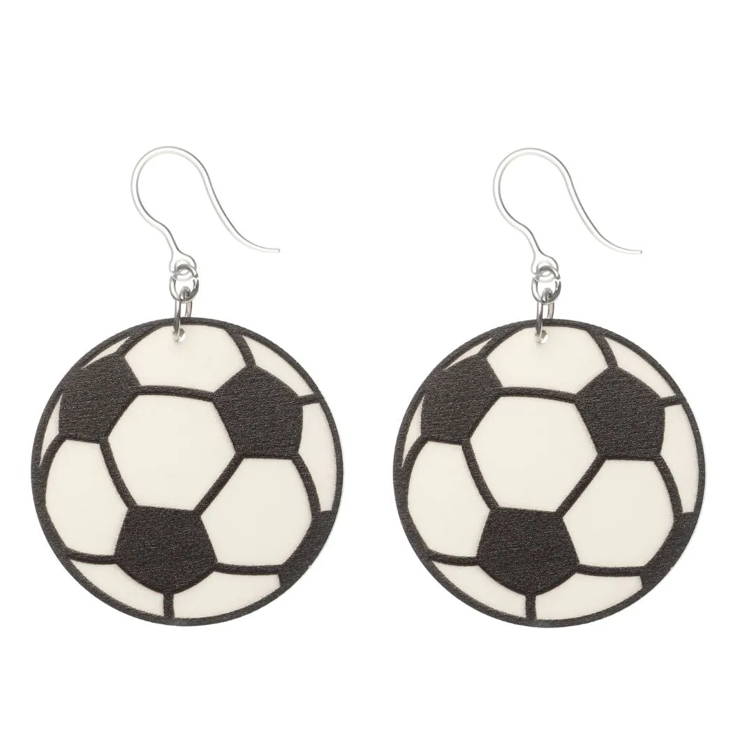 Sports Drop Dangles Hypoallergenic Earrings for Sensitive Ears Made with Plastic Posts