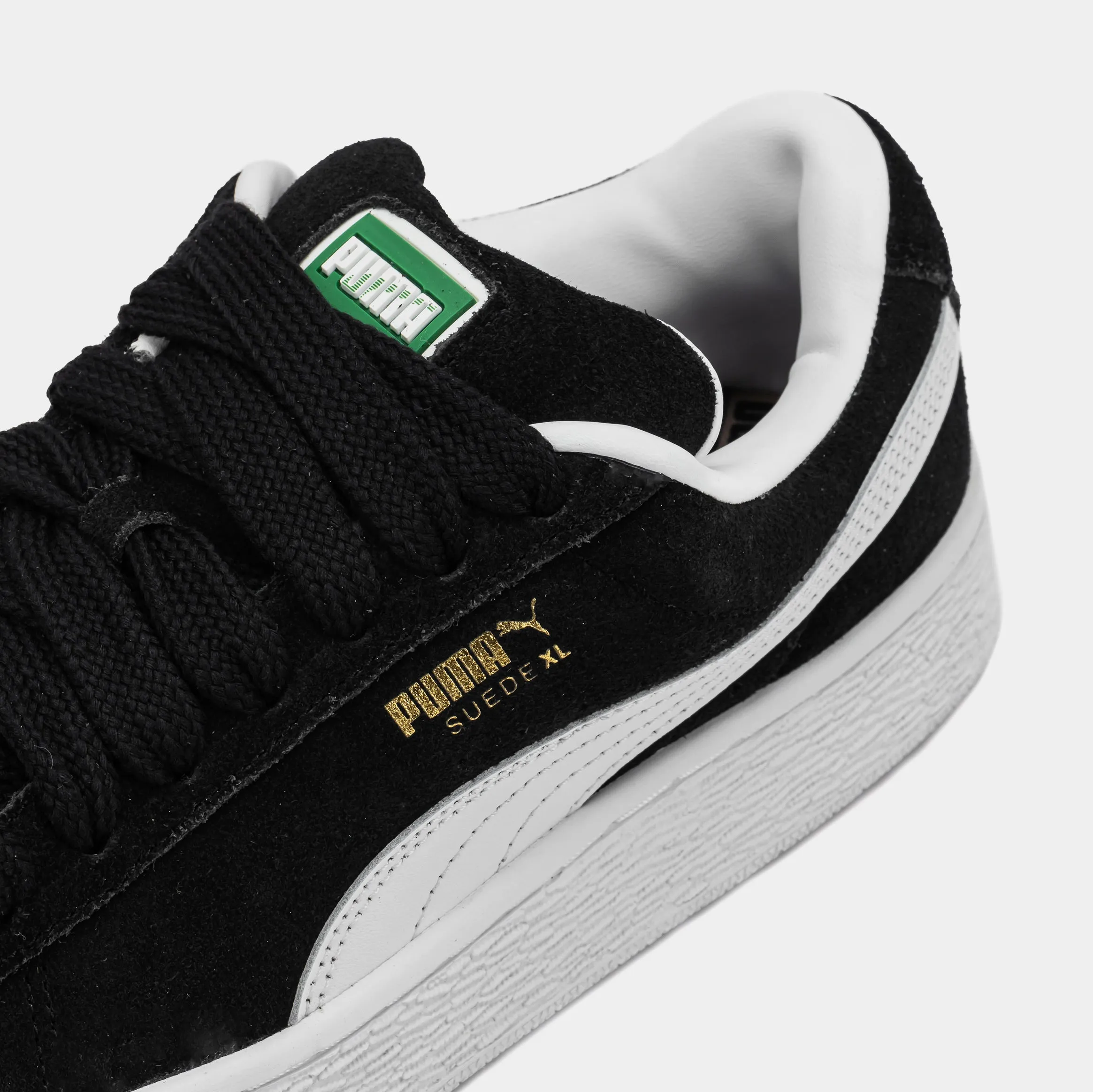 Suede XL Grade School Lifestyle Shoes (Black/White)