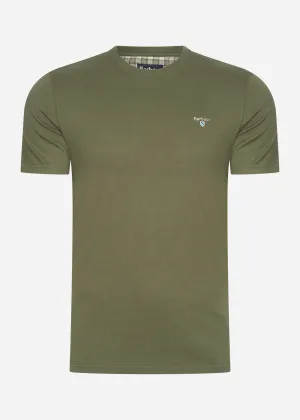 Tartan sports tee - pale sage