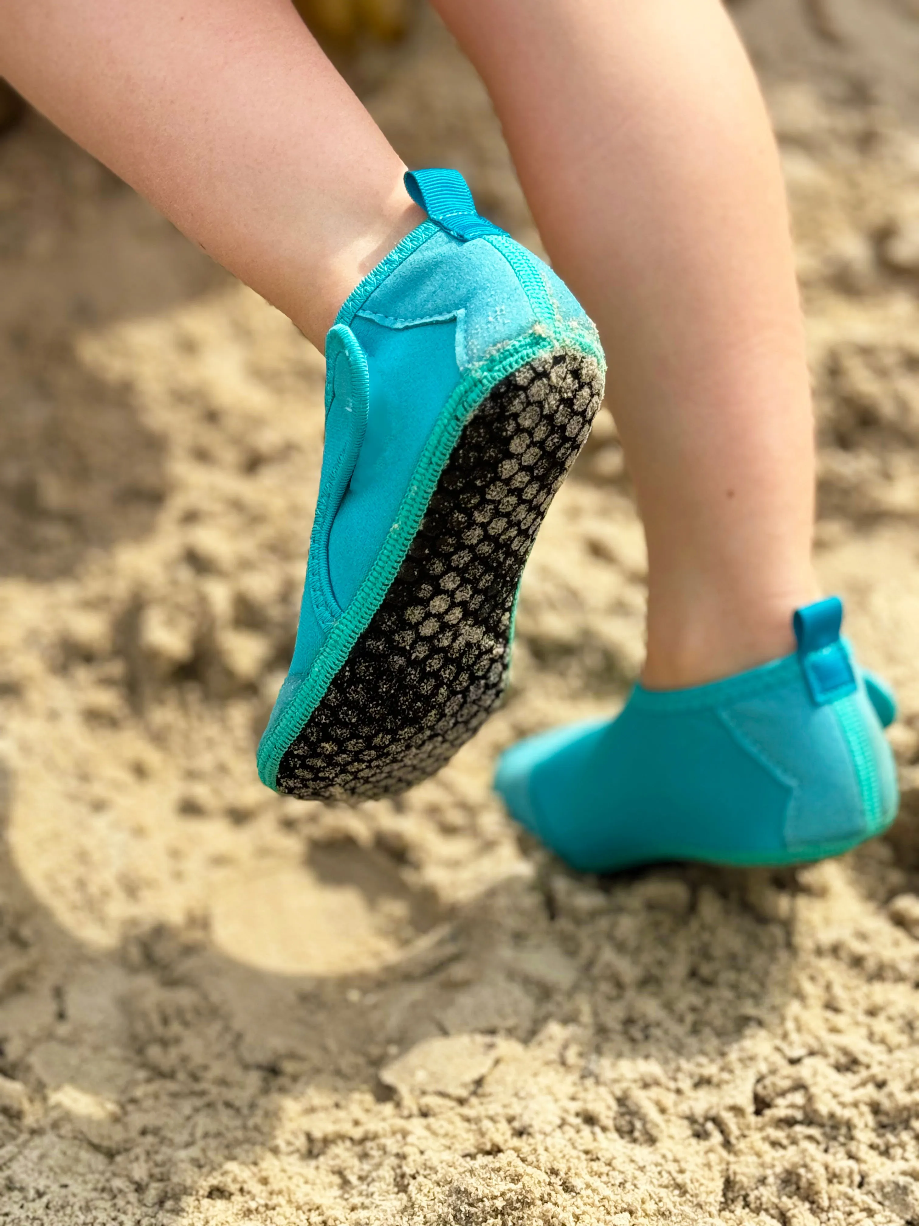 Toddler Aqua Socks - The Ultimate Soft Swim Shoe for the Pool & Beach - Aquamarine