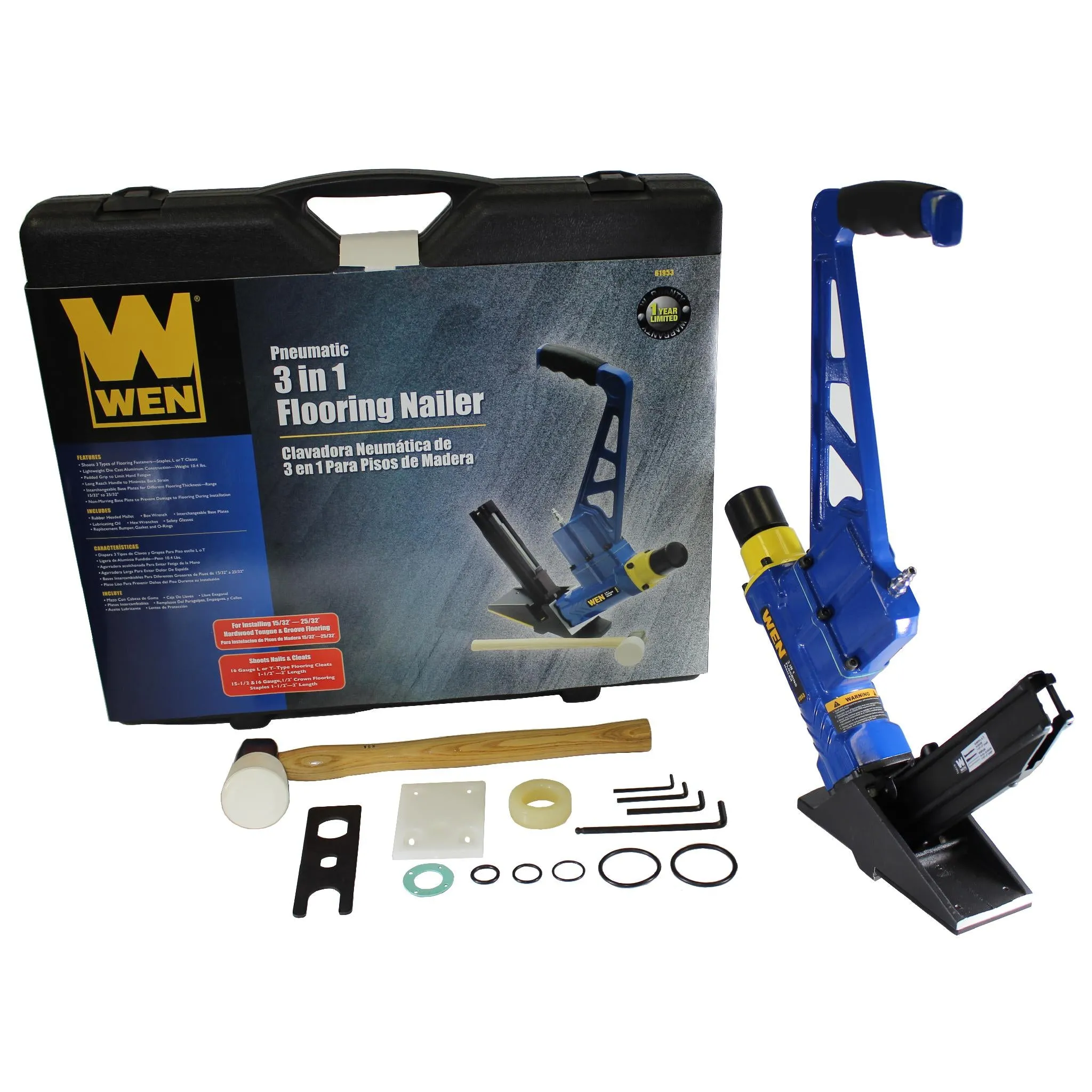 WEN 61953 3-in-1 Flooring Nailer